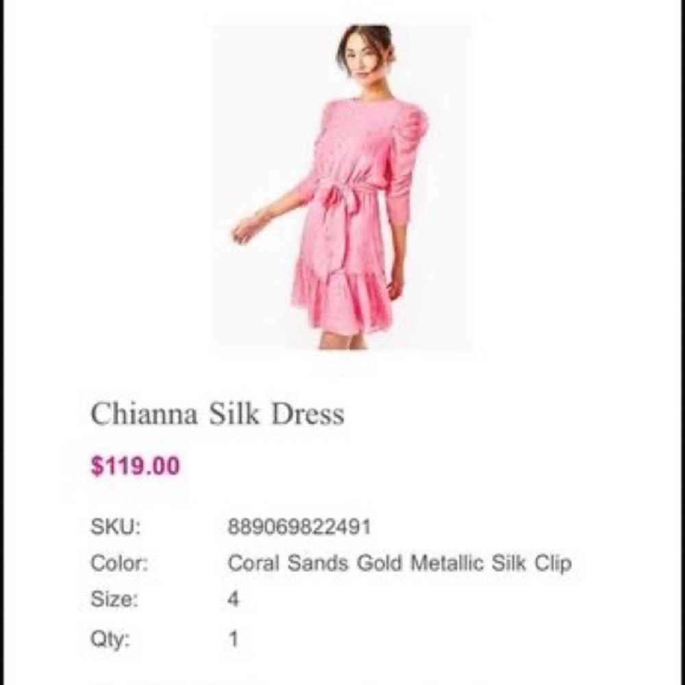 Lilly pillitzer ChiAnna silk dress